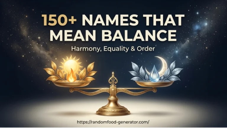 Names That Mean Balance