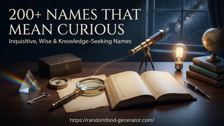 Names That Mean Curious