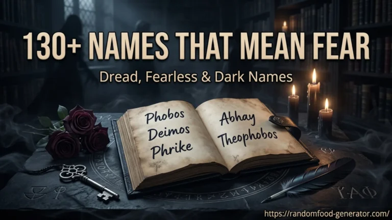 Names That Mean Fear