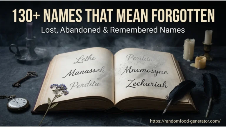 Names That Mean Forgotten