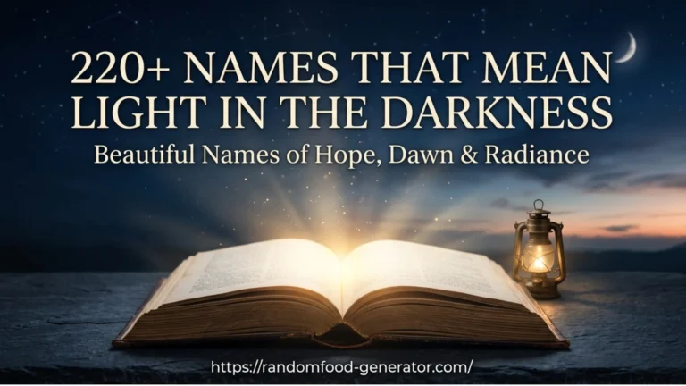 Names That Mean Light