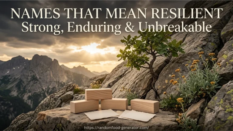 Names That Mean Resilient