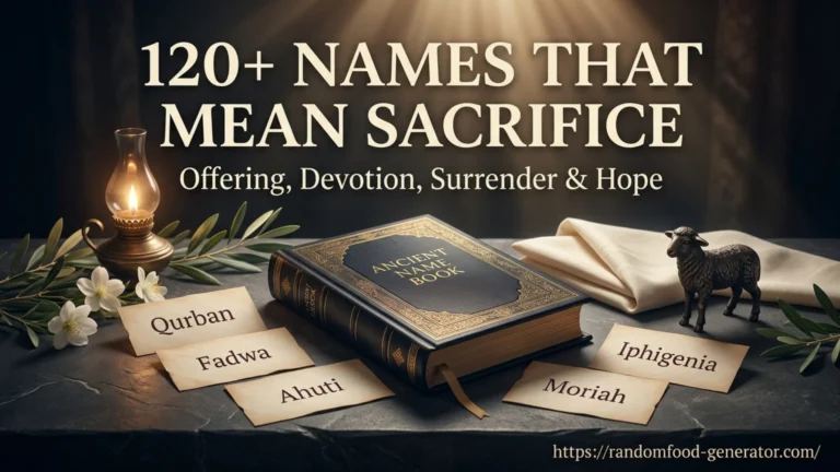 Names That Mean Sacrifice