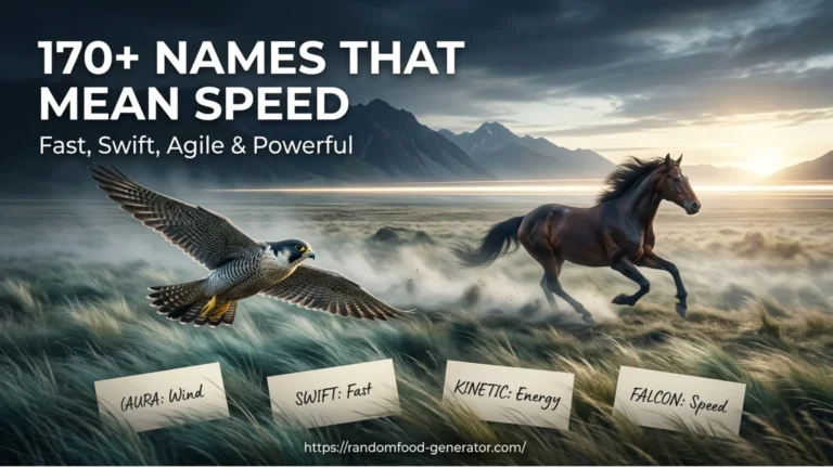 Names That Mean Speed