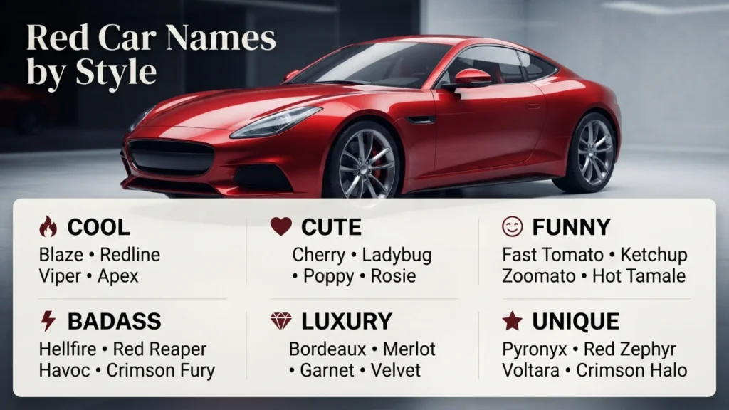 Red Car Names